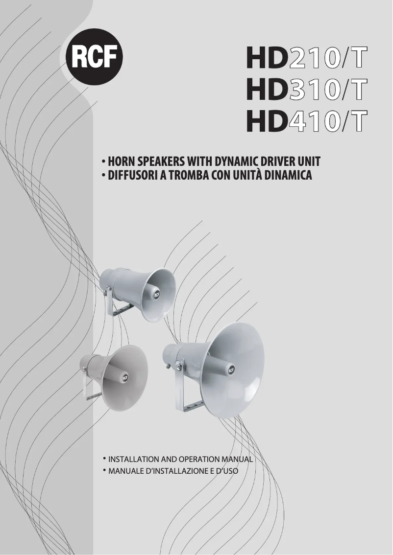 Page 1 de la notice Manuel utilisateur RCF HD 410T