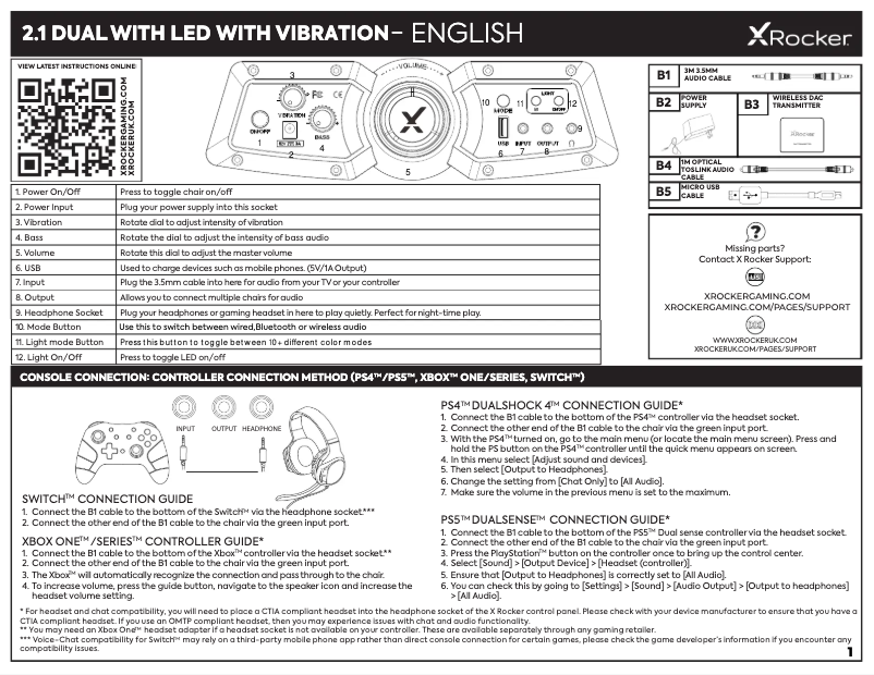 Página 1 del manual Manual de usuario X Rocker CXR3 LED