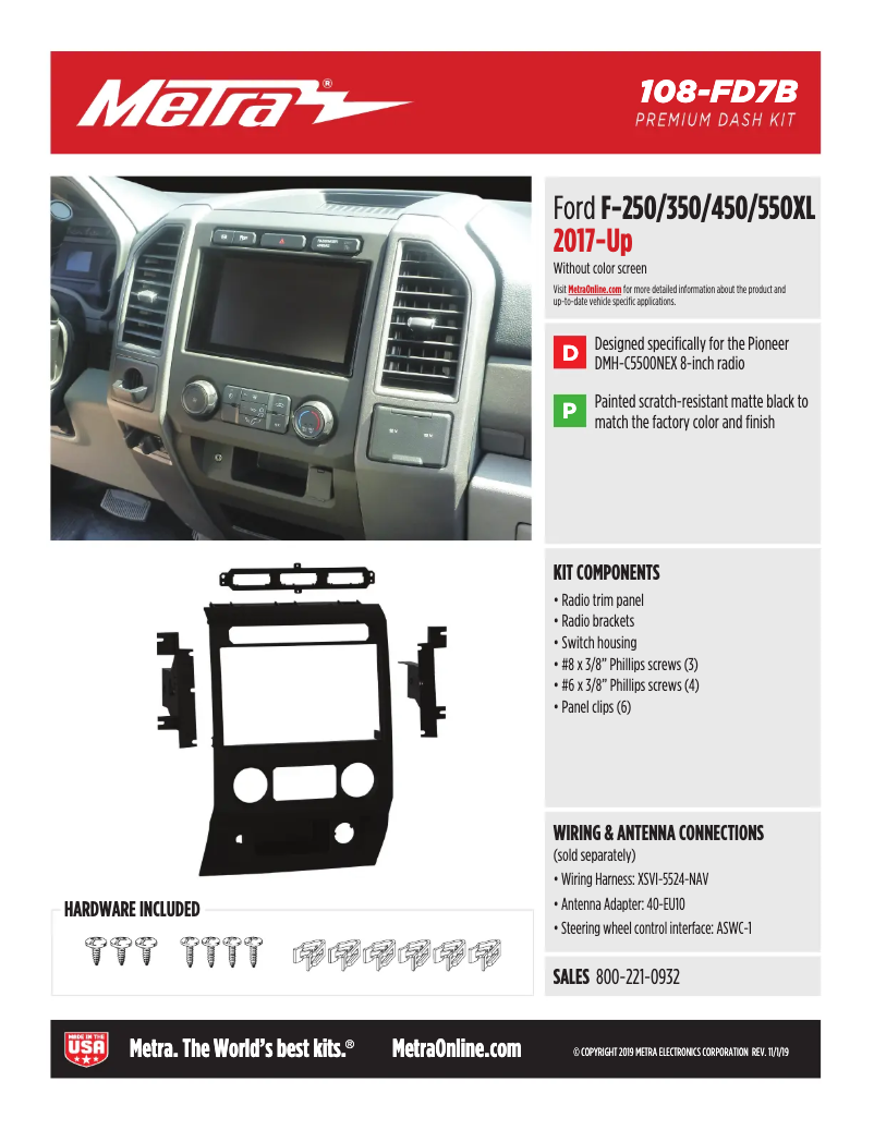Page n°1 - Fiche technique Metra 108-FD7B