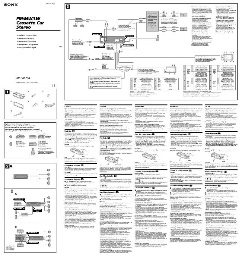 Image de la première page du manuel de l'appareil XR-CA670X