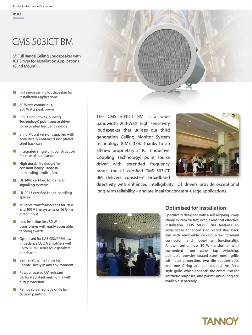 Image de la première page du manuel de l'appareil CMS 503ICT BM