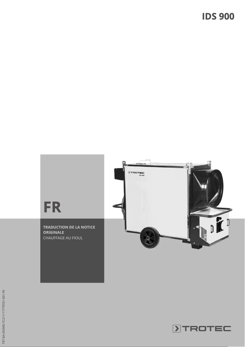 Page 1 de la notice Manuel utilisateur Trotec IDS 900