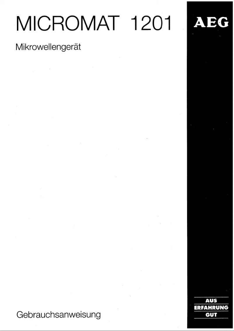 Página 1 del manual Manual de usuario AEG Micromat 1201
