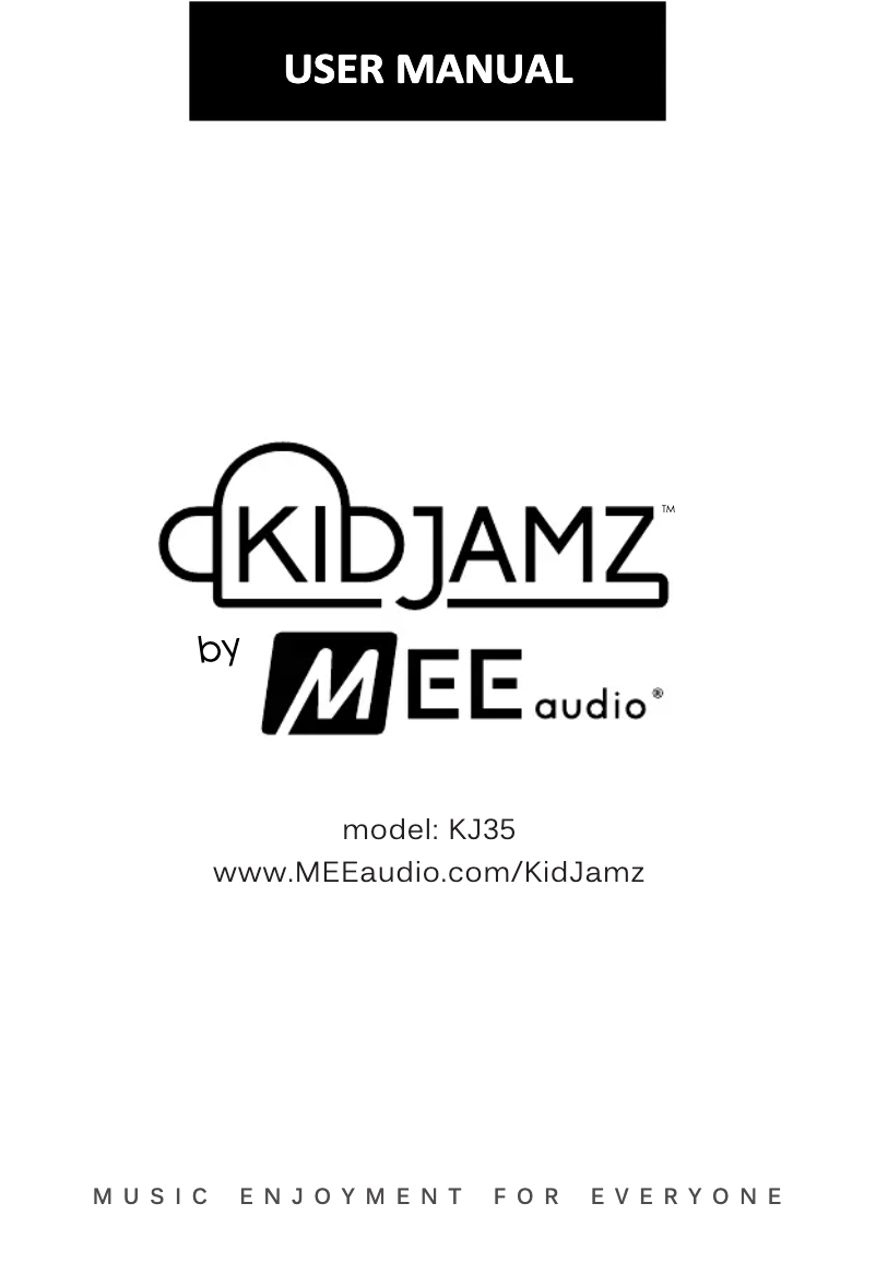 Page 1 de la notice Manuel utilisateur MEE audio KidJamz KJ35