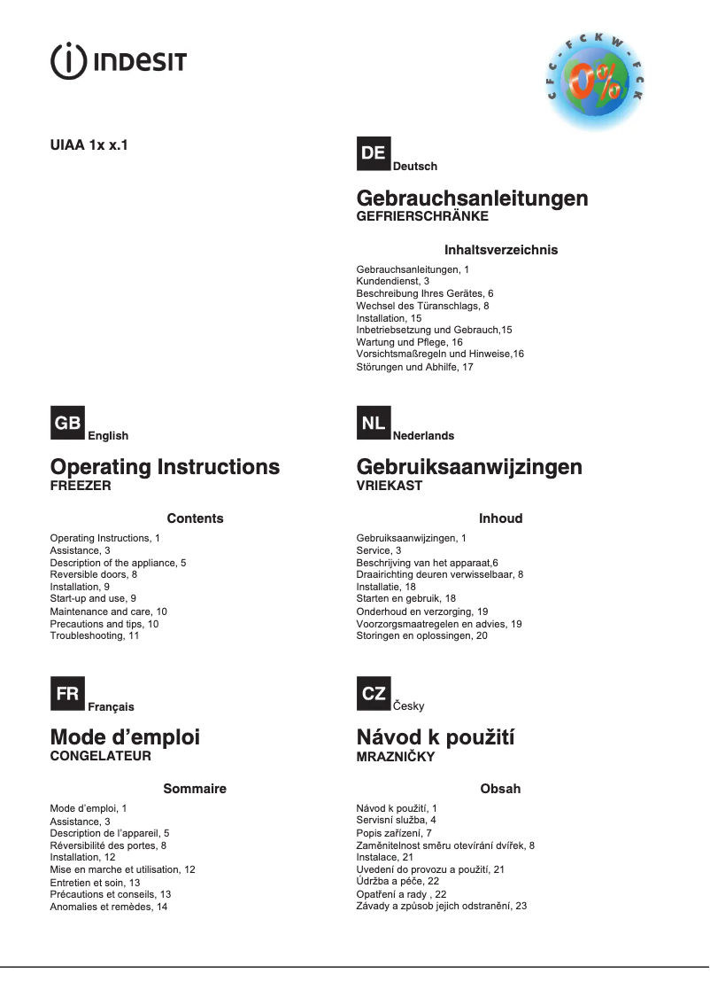 Image de la première page du manuel de l'appareil UIAA 12 S.1