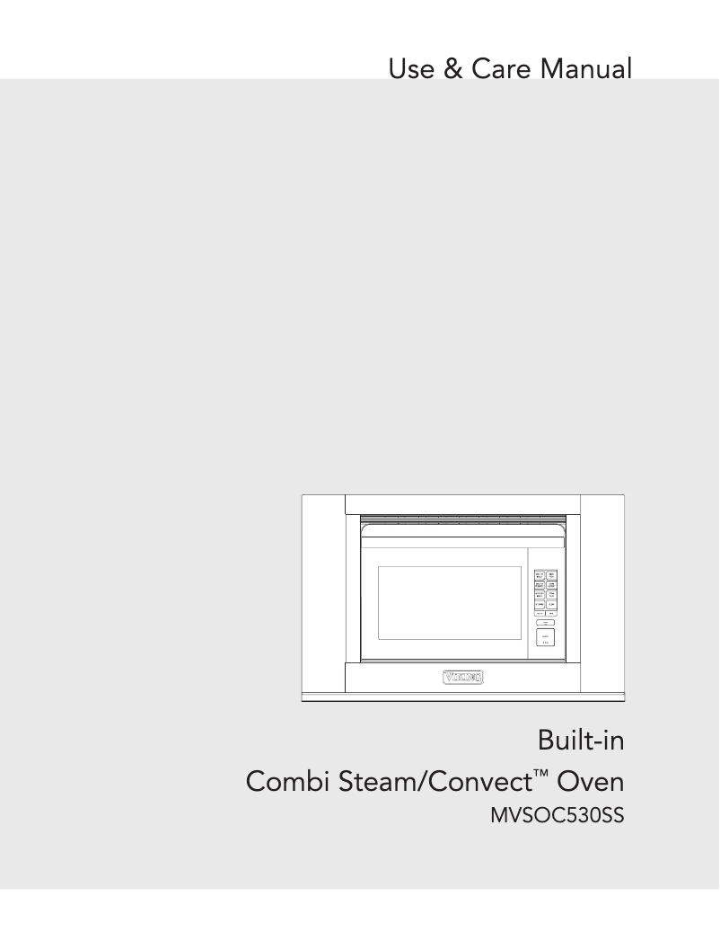 First page image of the manual for MVSOC530SS