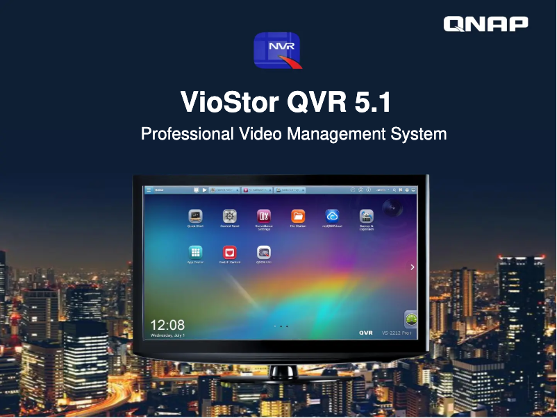 Page 1 de la notice Fiche technique QNAP VS-2204 PRO+