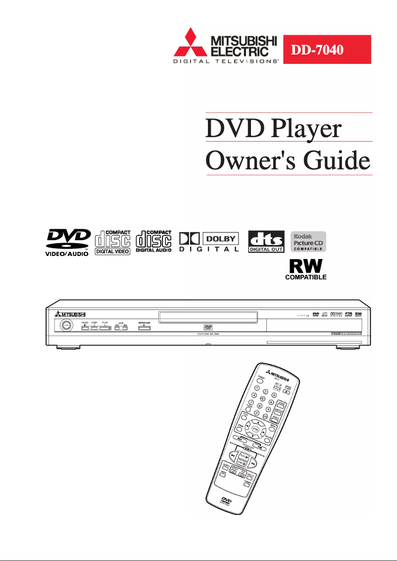 Imagen de la primera página del manual del dispositivo DD-7040