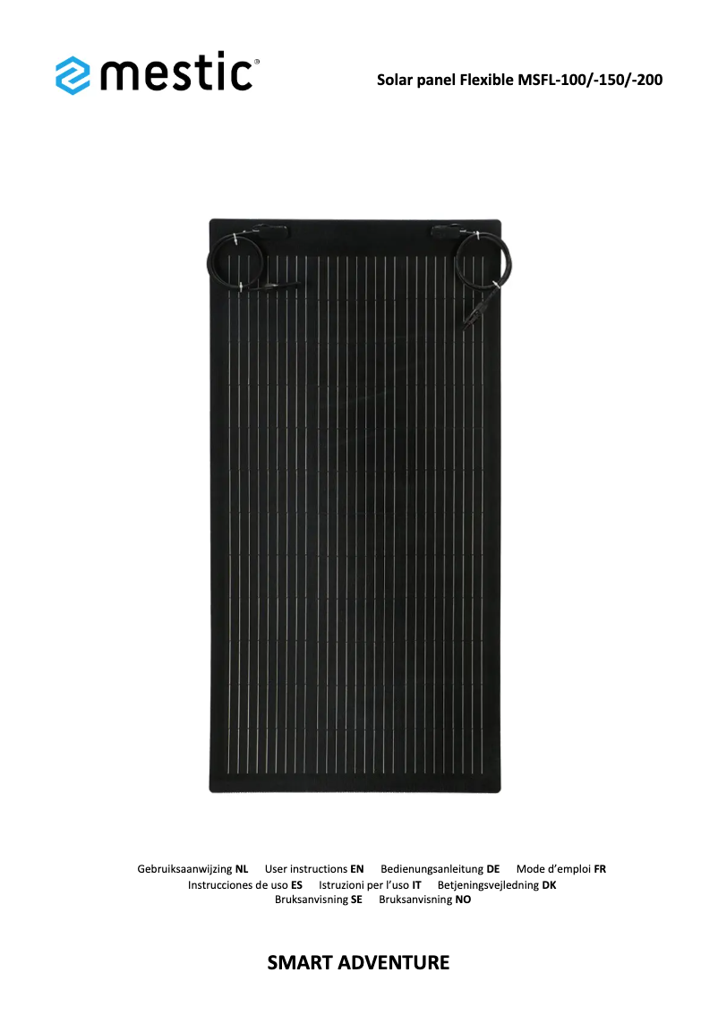 Page 1 de la notice Manuel utilisateur Mestic MSFL-160