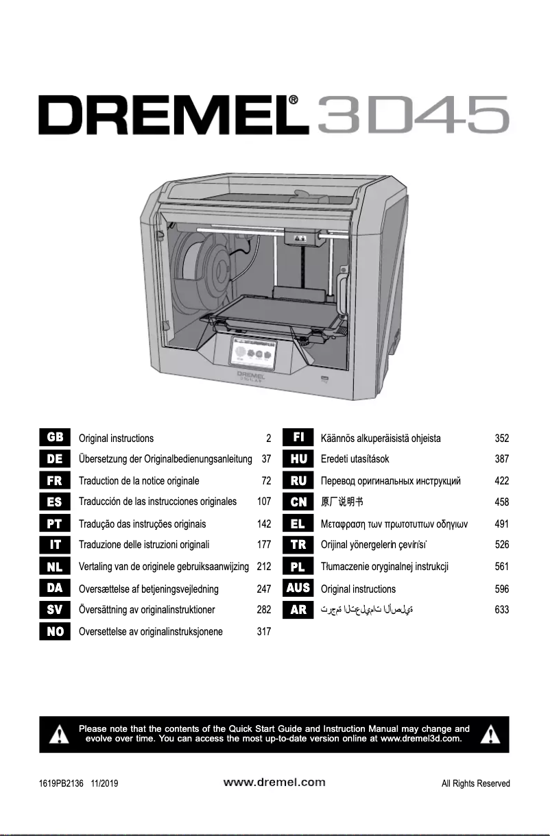 Image de la première page du manuel de l'appareil Digilab 3D45
