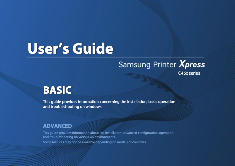 Page 1 de la notice Manuel utilisateur Samsung Xpress C460W