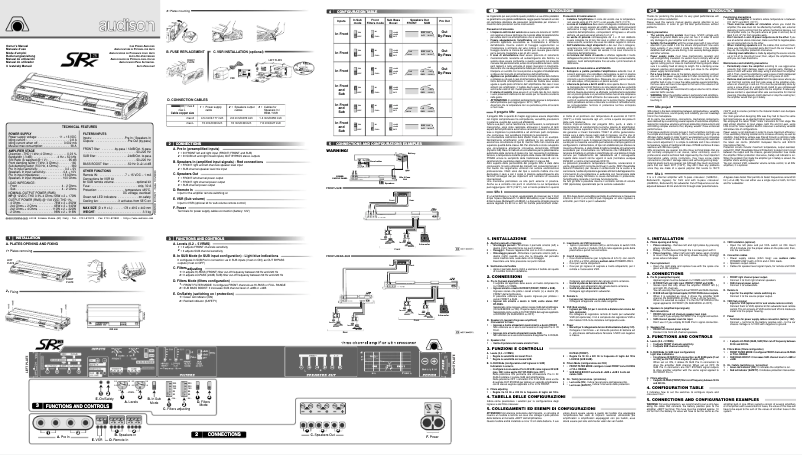 Page 1 de la notice Manuel utilisateur Audison SRX 3