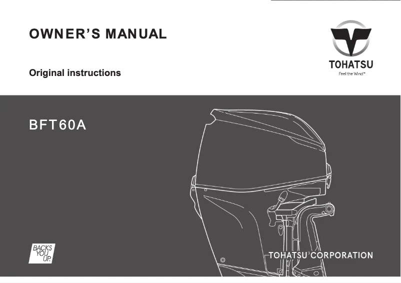 Page n°1 - Manuel utilisateur Tohatsu BFT60A