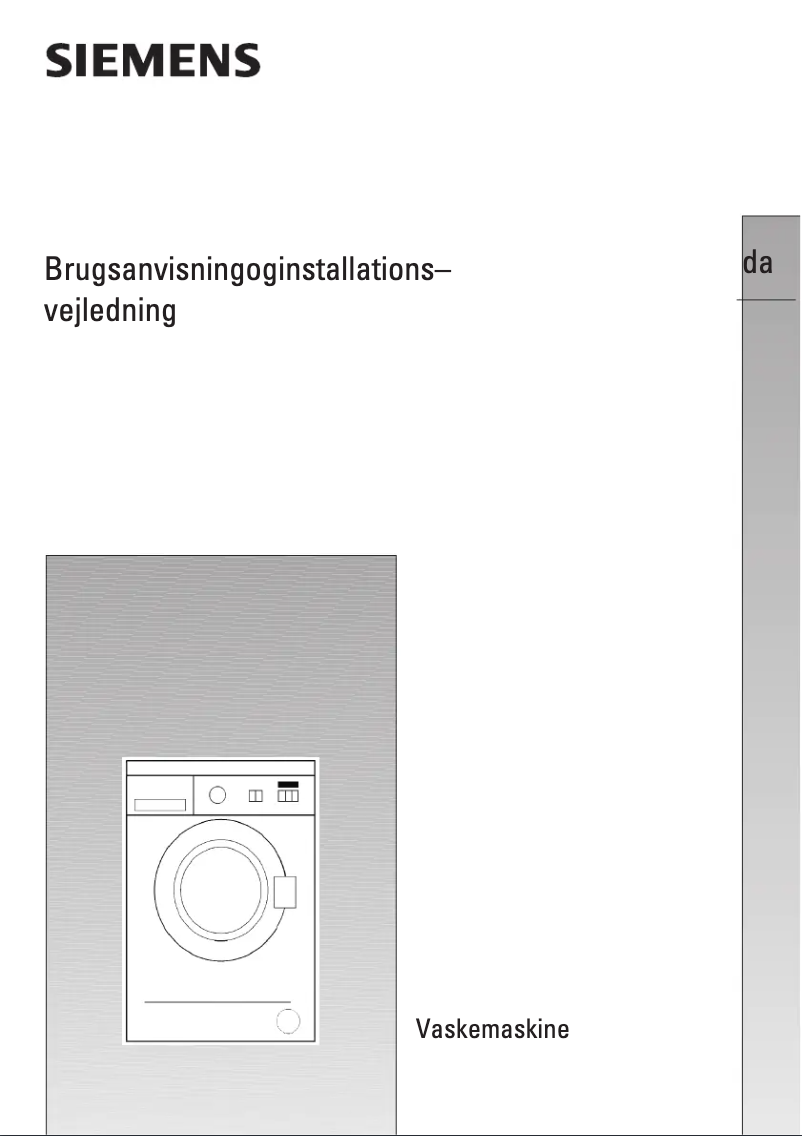 Page 1 de la notice Manuel utilisateur Siemens WM12A260SK