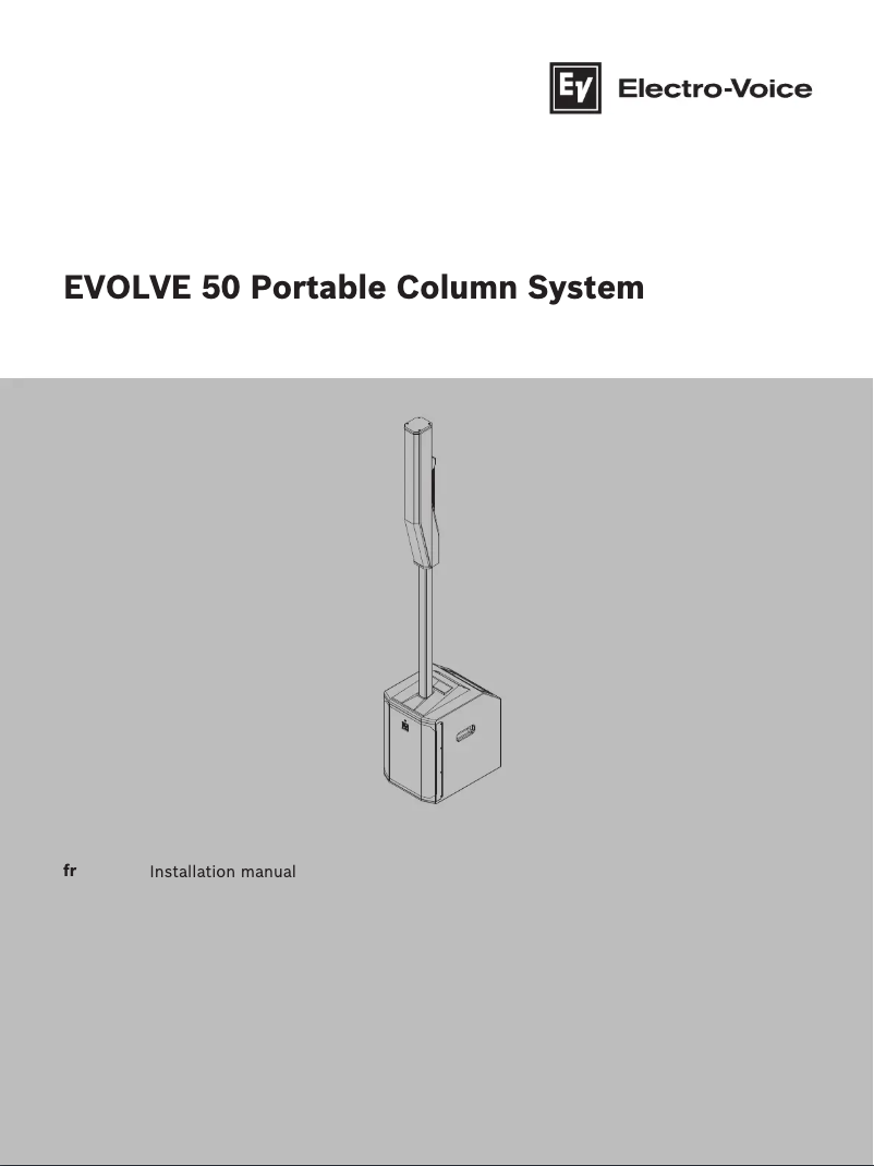 Image de la première page du manuel de l'appareil Evolve 50