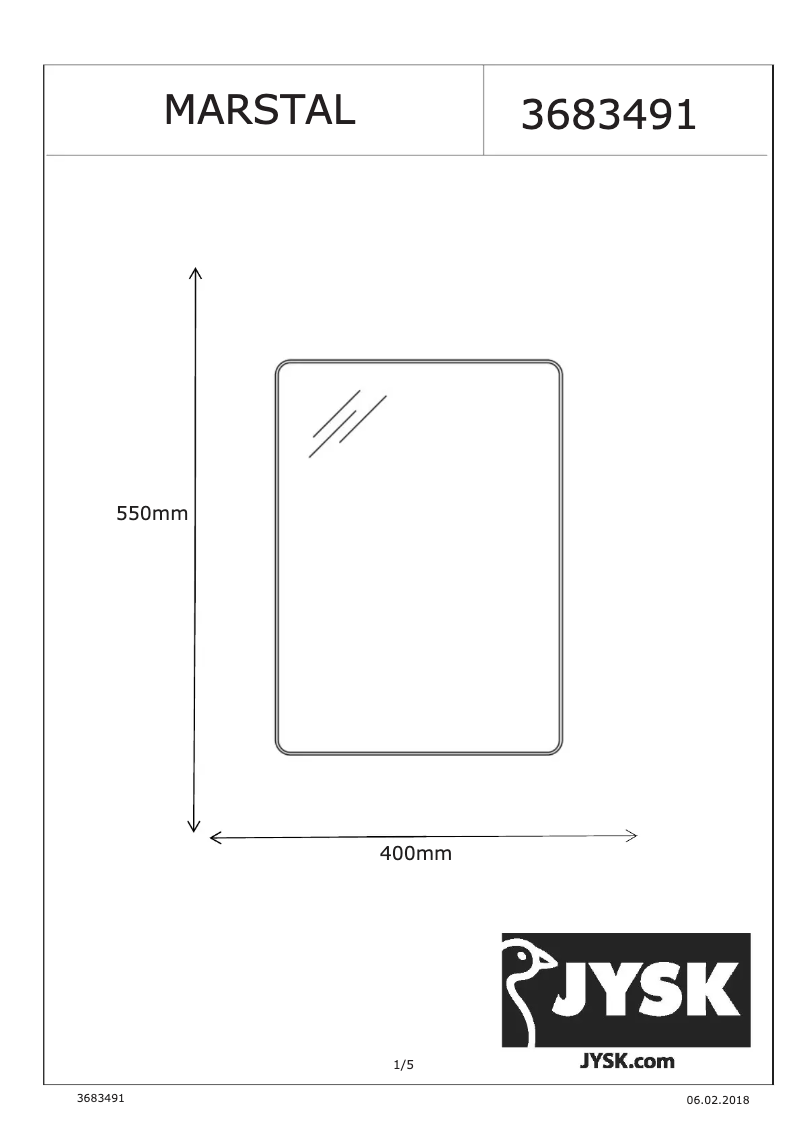 Page n°1 - Manuel utilisateur JYSK MarstaL