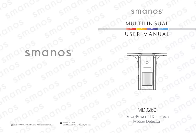 Página 1 del manual Manual de usuario smanos MD9260