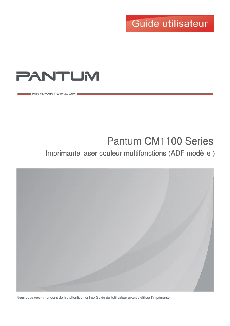 Page n°1 - Manuel utilisateur Pantum CM1100ADW