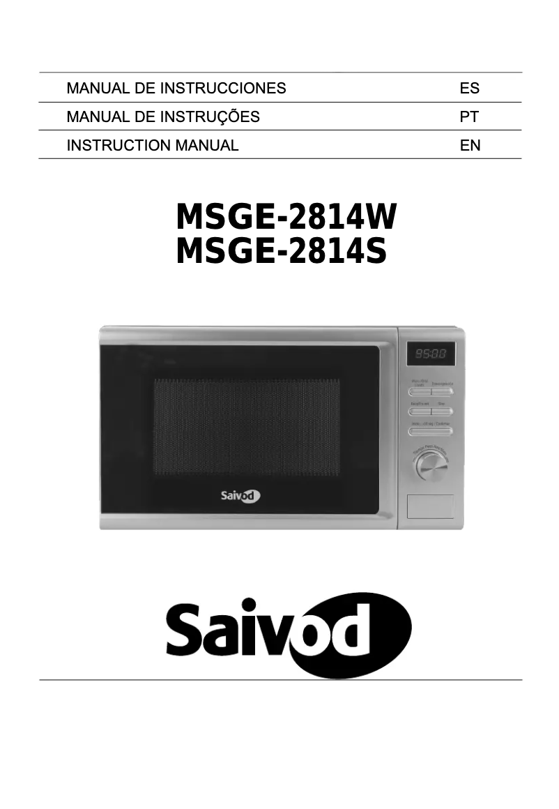 Page 1 of the manual User Manual Saivod MSGE-2814S