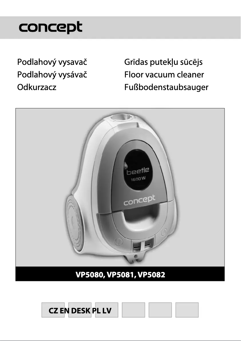 Page 1 de la notice Manuel utilisateur Concept VP-5081