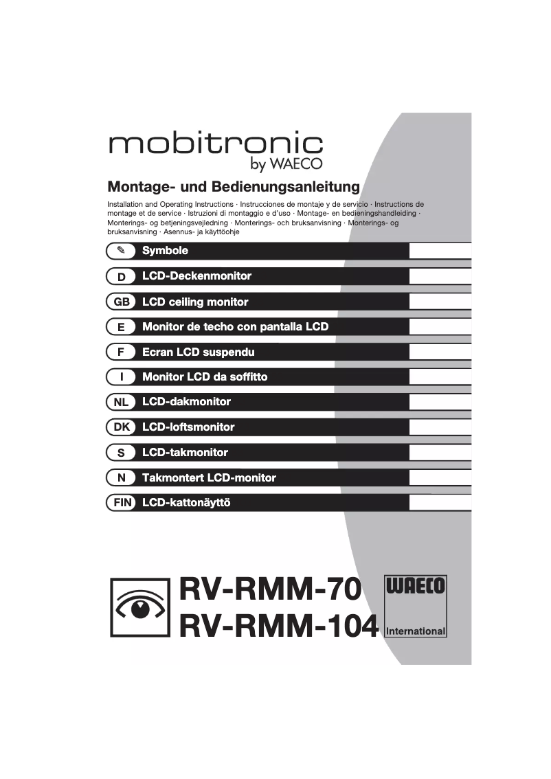Page n°1 - Manuel utilisateur Waeco Mobitronic RV-RMM-70