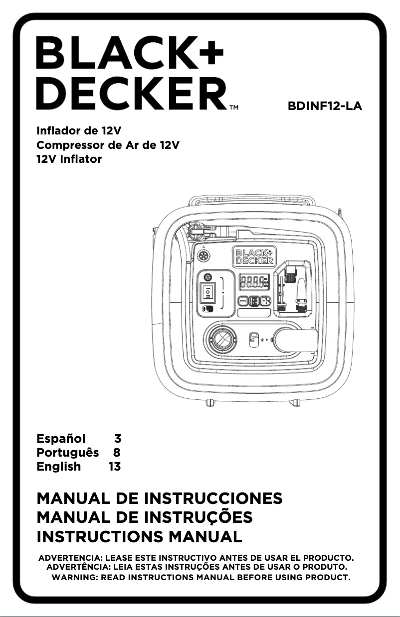 Page n°1 - Manuel utilisateur Black & Decker BDINF12-LA