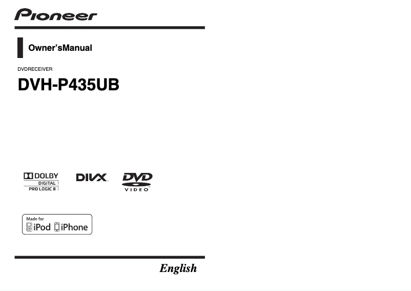 Image de la première page du manuel de l'appareil DVH-P435UB