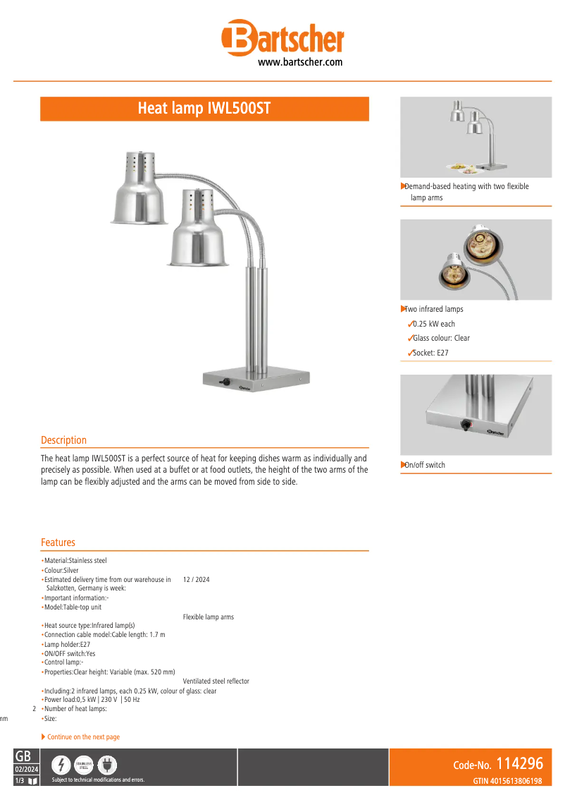 Image de la première page du manuel de l'appareil IWL500ST