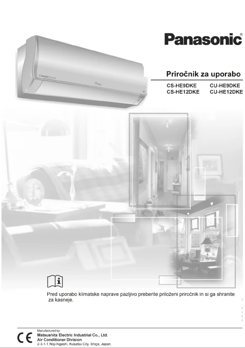 Page 1 de la notice Manuel utilisateur Panasonic CU-HE9DKE