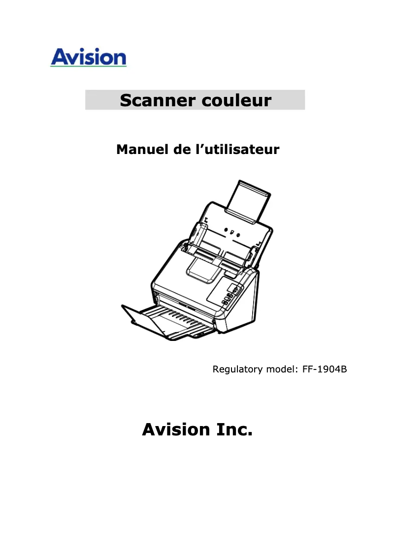 Image de la première page du manuel de l'appareil AV332U