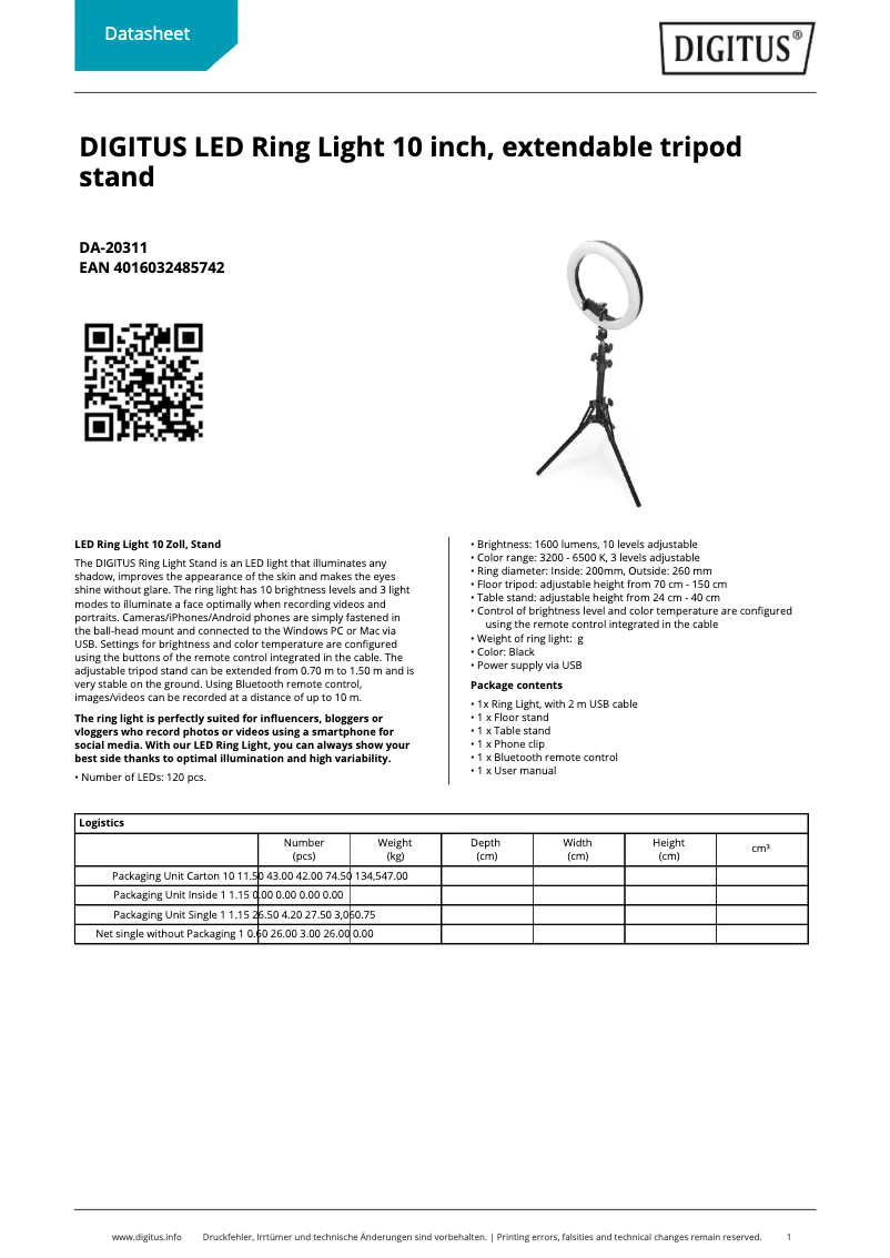 Image de la première page du manuel de l'appareil DA-20311