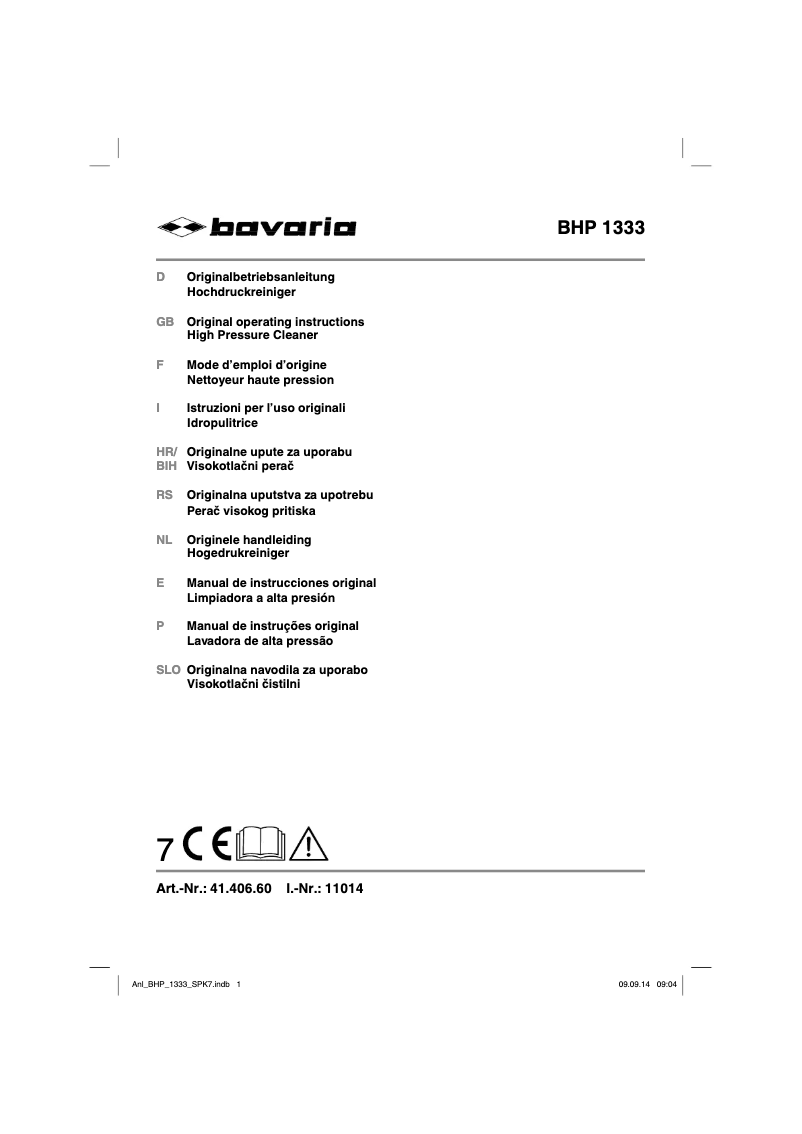 Página 1 del manual Manual de usuario Bavaria BHP 1333