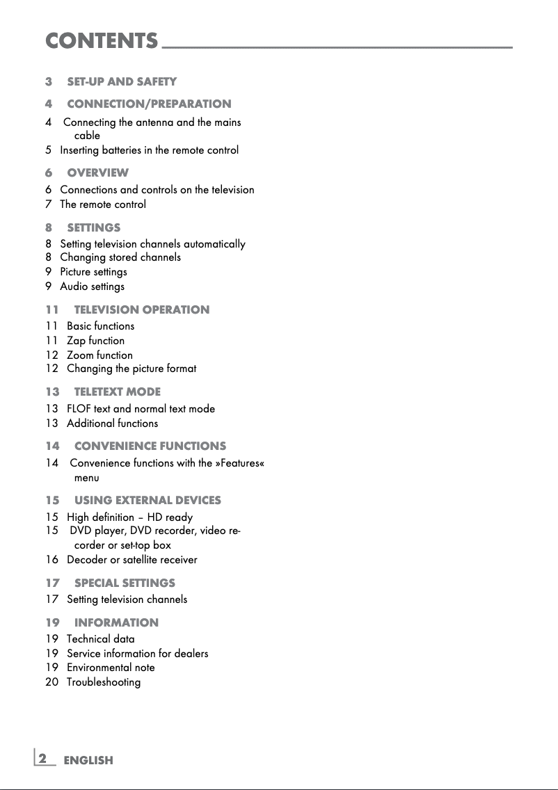 Page 1 de la notice Manuel utilisateur Grundig 32 GLX 4000