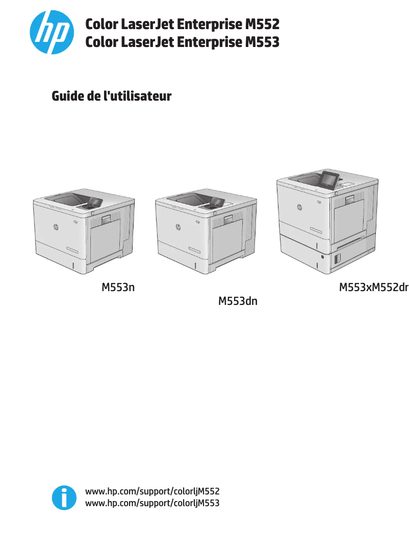 Page n°1 - Manuel utilisateur HP Color LaserJet Enterprise M553