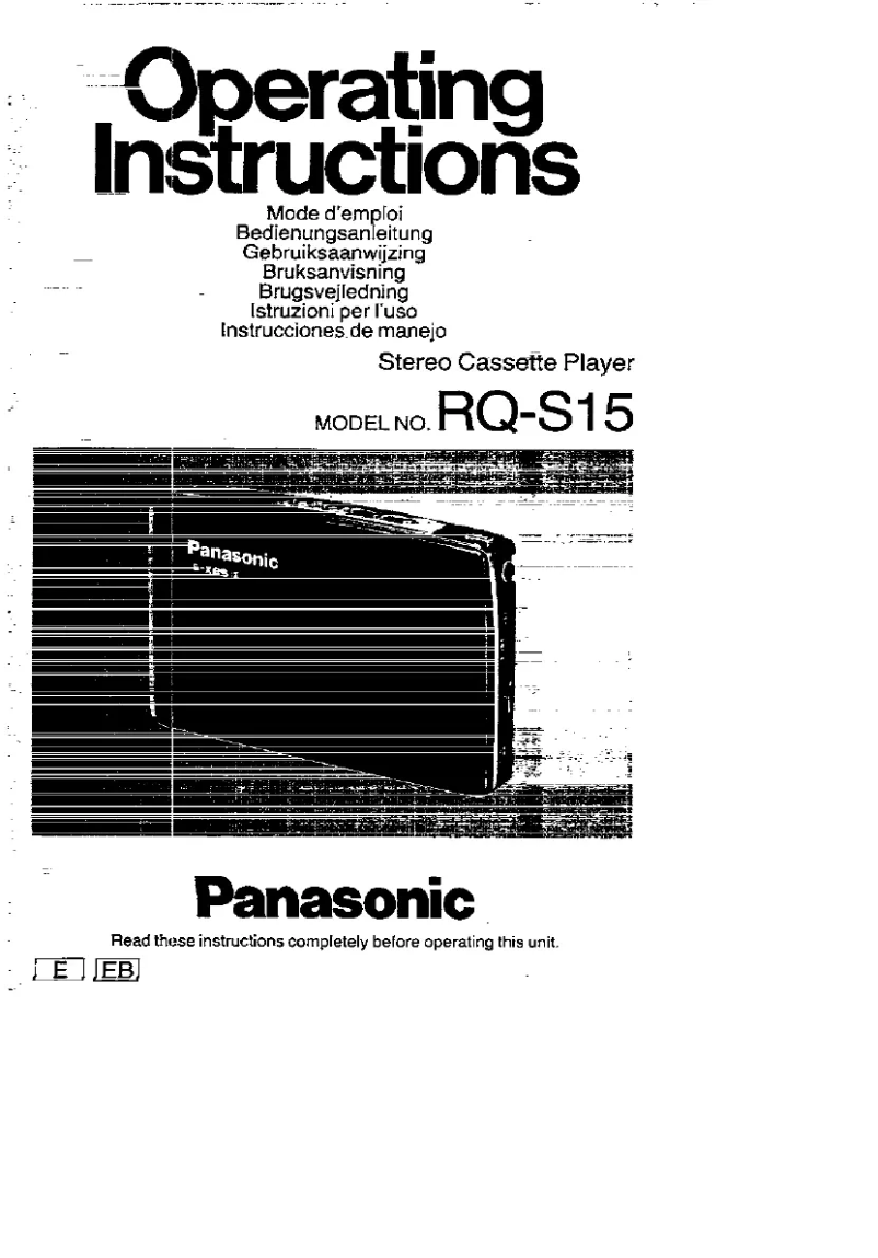 Page 1 de la notice Manuel utilisateur Panasonic RQ-S15