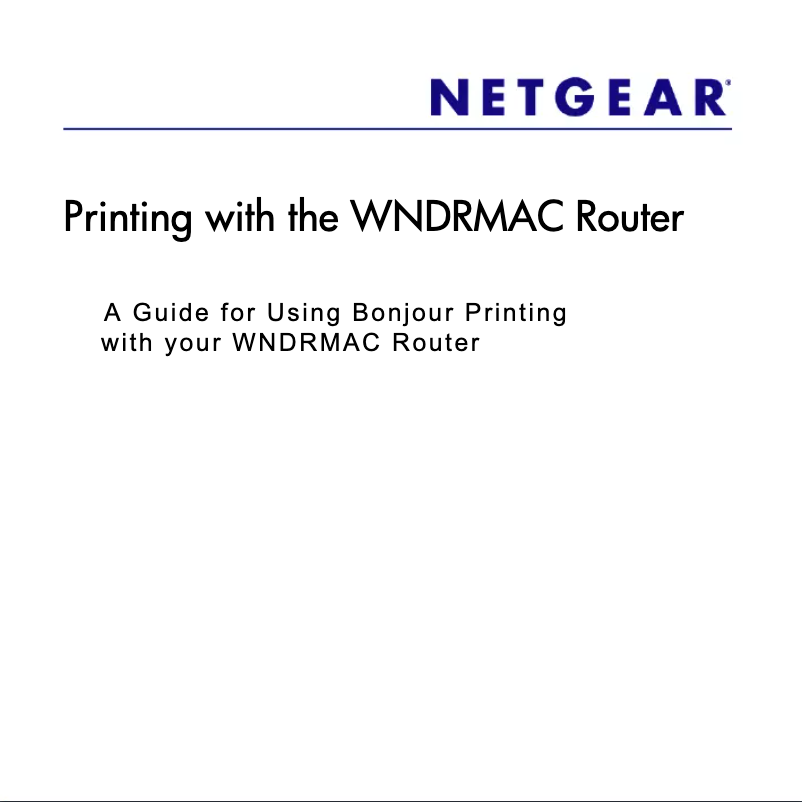 Page 1 de la notice Guide d'installation Netgear WNDRMACv1
