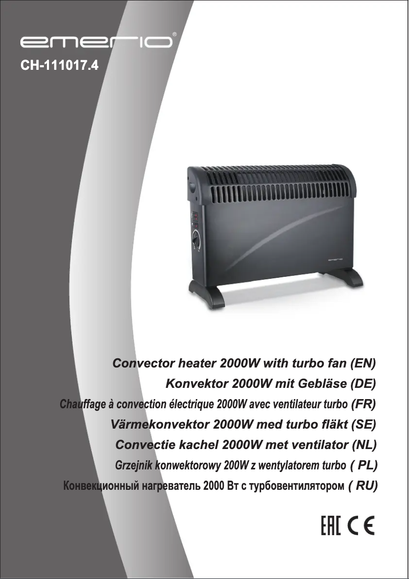 Page 1 de la notice Manuel utilisateur Emerio CH-111017
