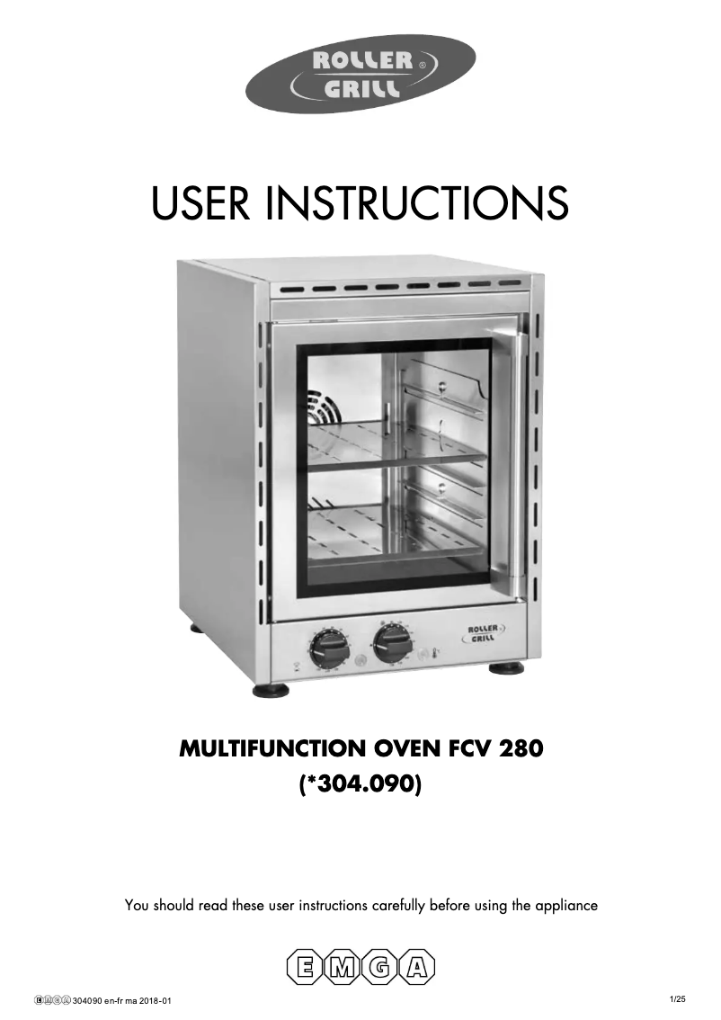 Image de la première page du manuel de l'appareil FCV 280