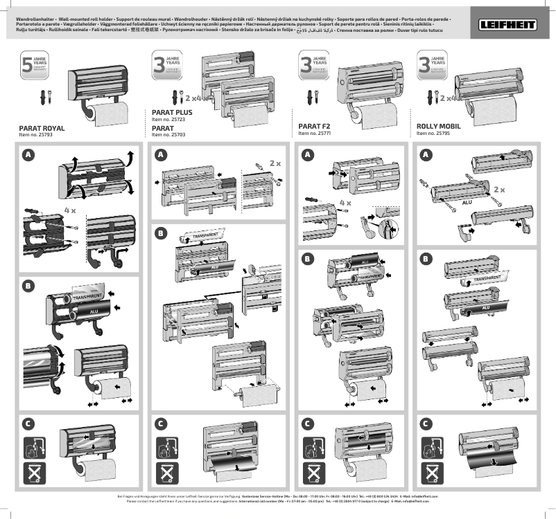 Image de la première page du manuel de l'appareil Parat