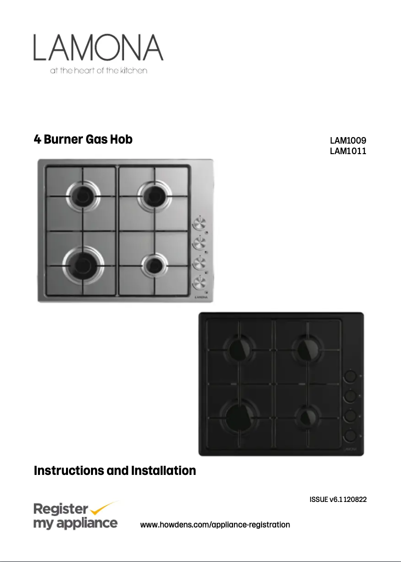 Page n°1 - Manuel utilisateur Lamona LAM1011