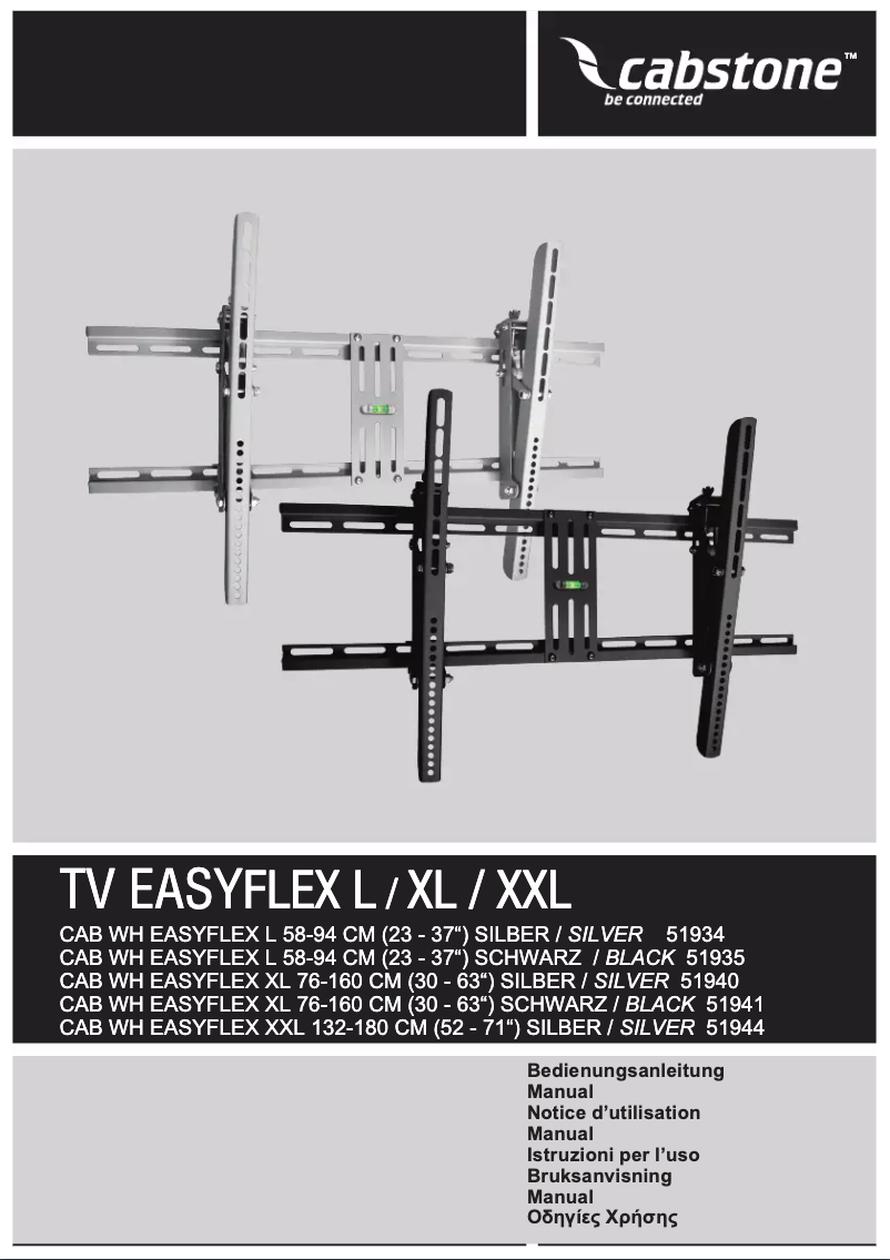 Page n°1 - Manuel utilisateur Cabstone TV EasyFlex XL