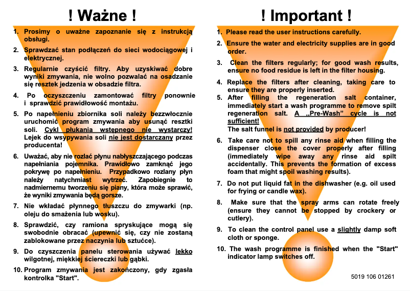 Page 1 de la notice Manuel utilisateur Whirlpool ADP 6900 IX