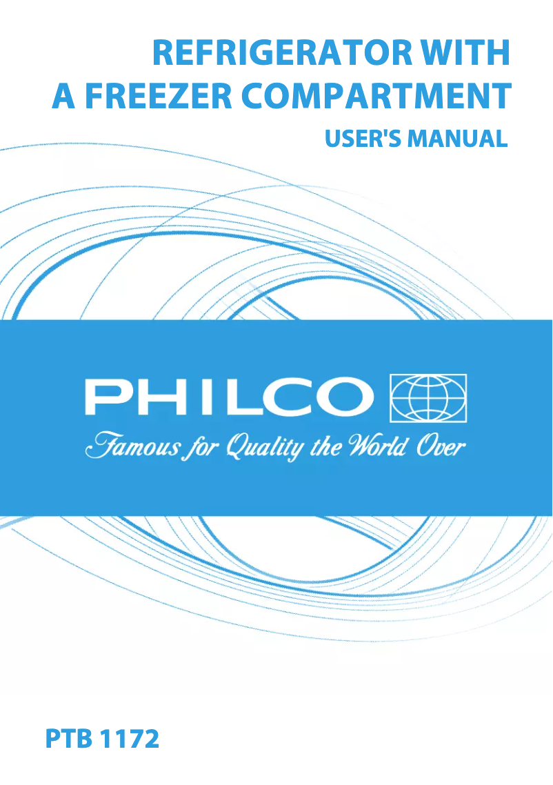 Page n°1 - Manuel utilisateur Philco PTB 1172