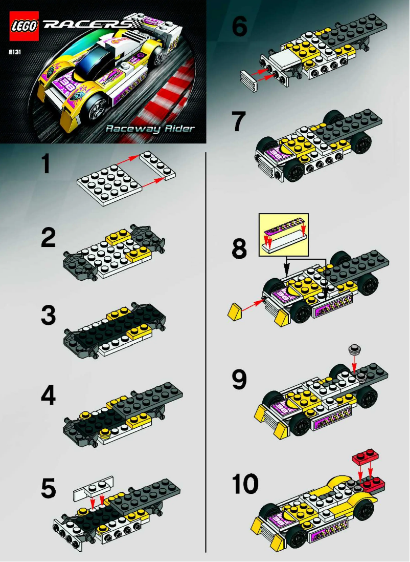 Page 1 de la notice Manuel utilisateur Lego Raceway Rider