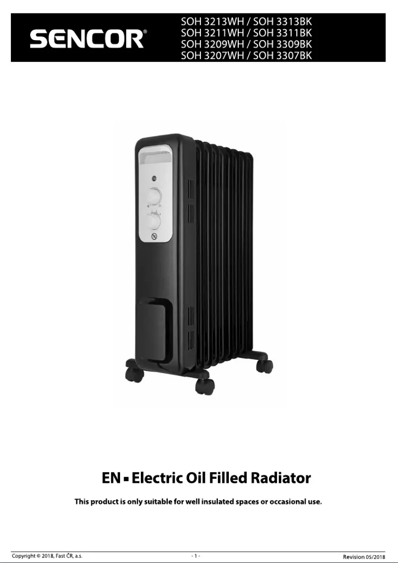 Page 1 de la notice Manuel utilisateur Sencor SOH 3313BK