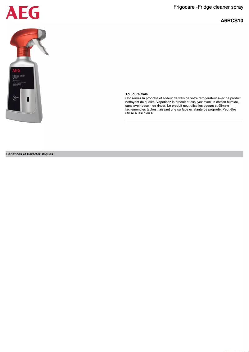 Image de la première page du manuel de l'appareil A6RCS10