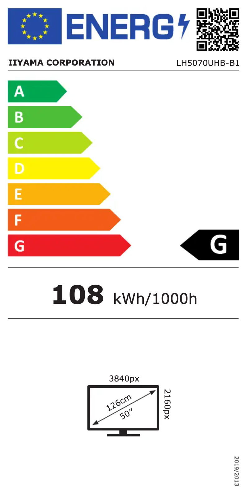Image de la première page du manuel de l'appareil ProLite LH5070UHB