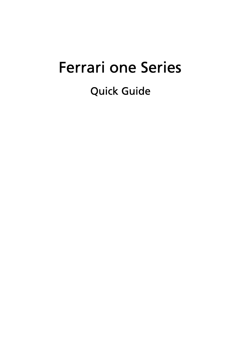 Página 1 del manual Manual de usuario Acer Ferrari One 200