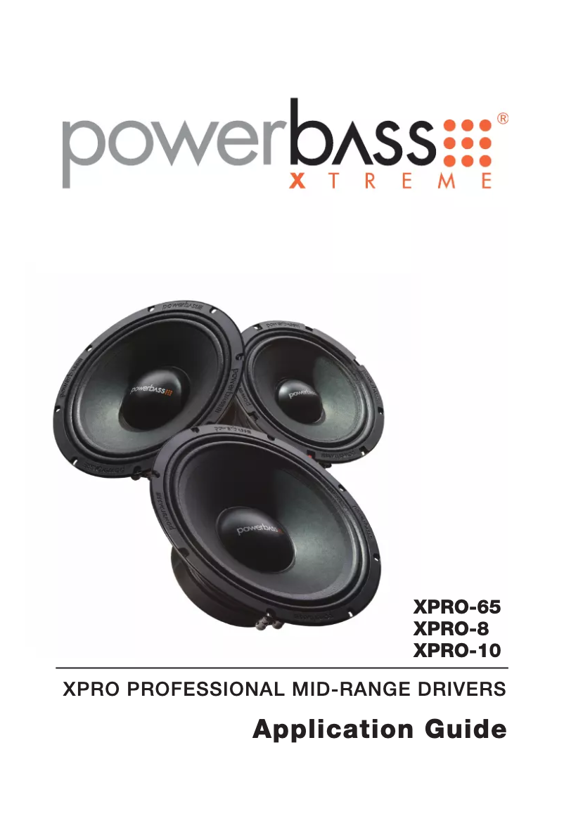 Page 1 de la notice Manuel utilisateur PowerBass XPRO-8