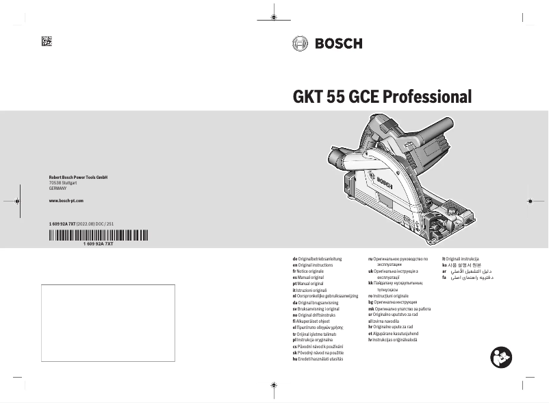 Page 1 of the manual User Manual Bosch GKT 55 GCE